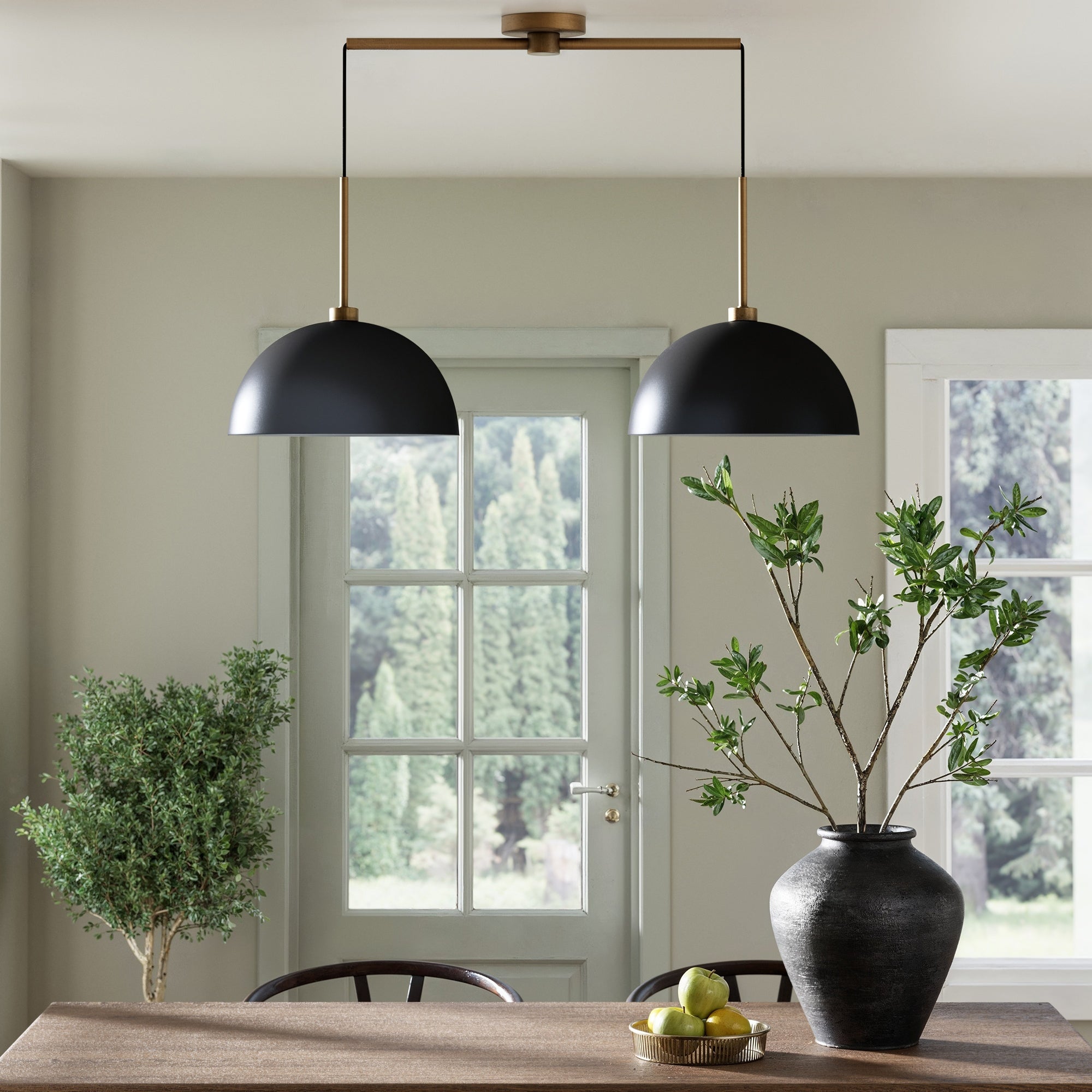 Metal Hanging Ceiling Pendant Light Black