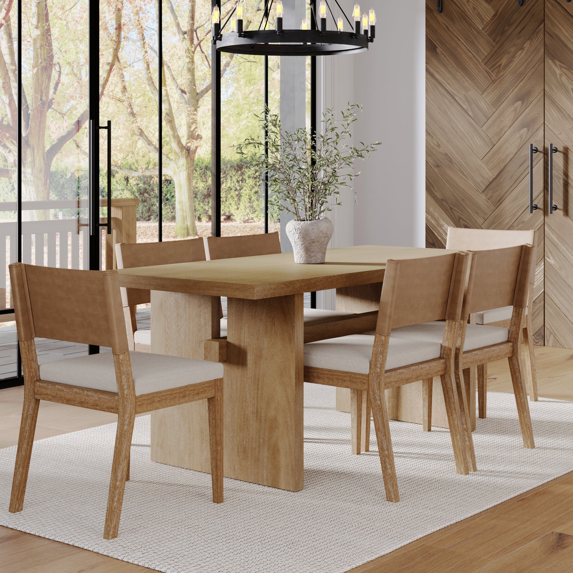 Farmhouse Dining Set (6 Chairs)